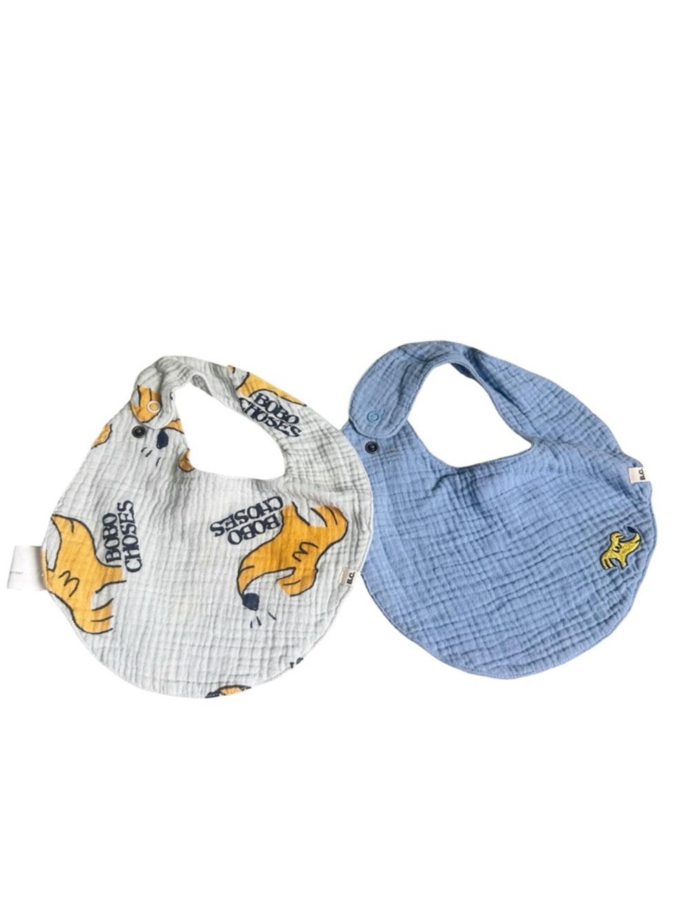 BoBo Choses Set of 2 Cotton Muslin Snap Bandana Bibs